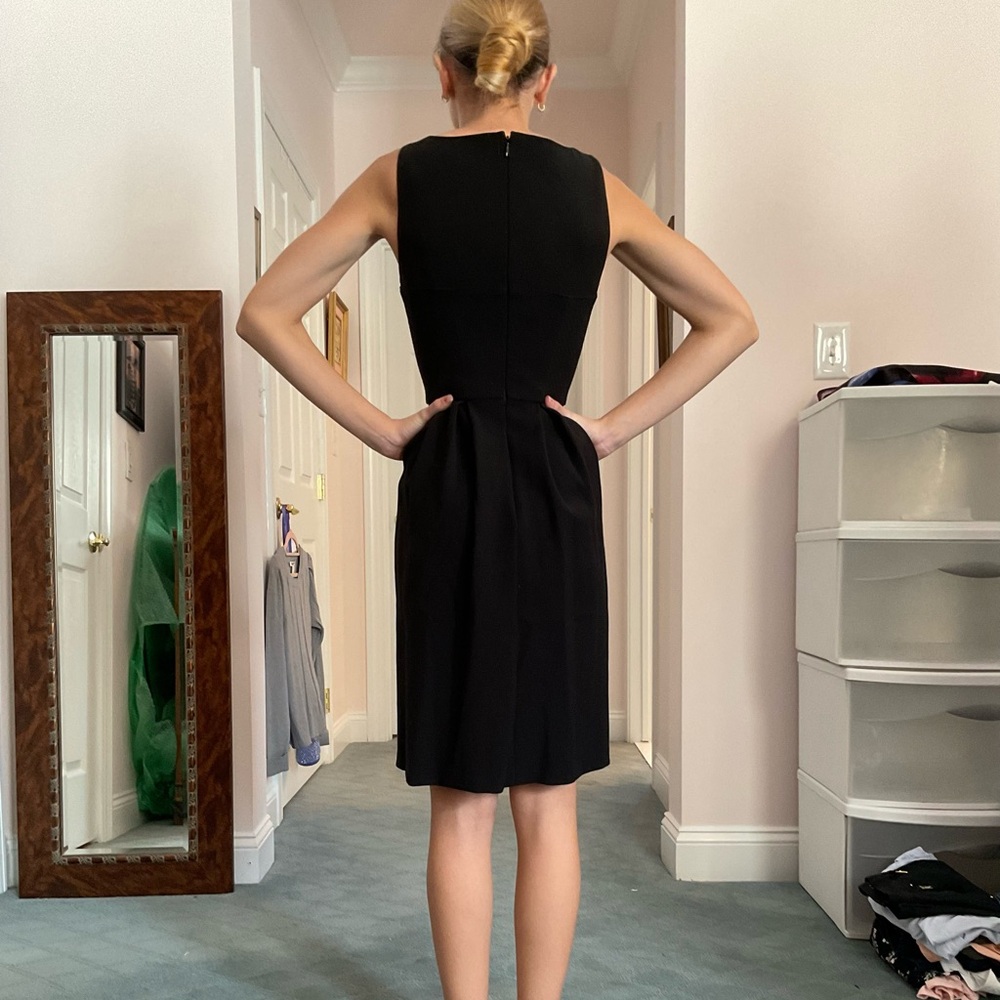 White House Black Market Classic Black Midi Dress